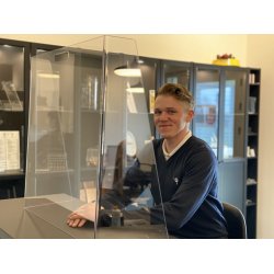 BESKYTTELSESSK�RM MED H�NDTAG - FLYTBAR CORONASK�RM 5mm tykkelse